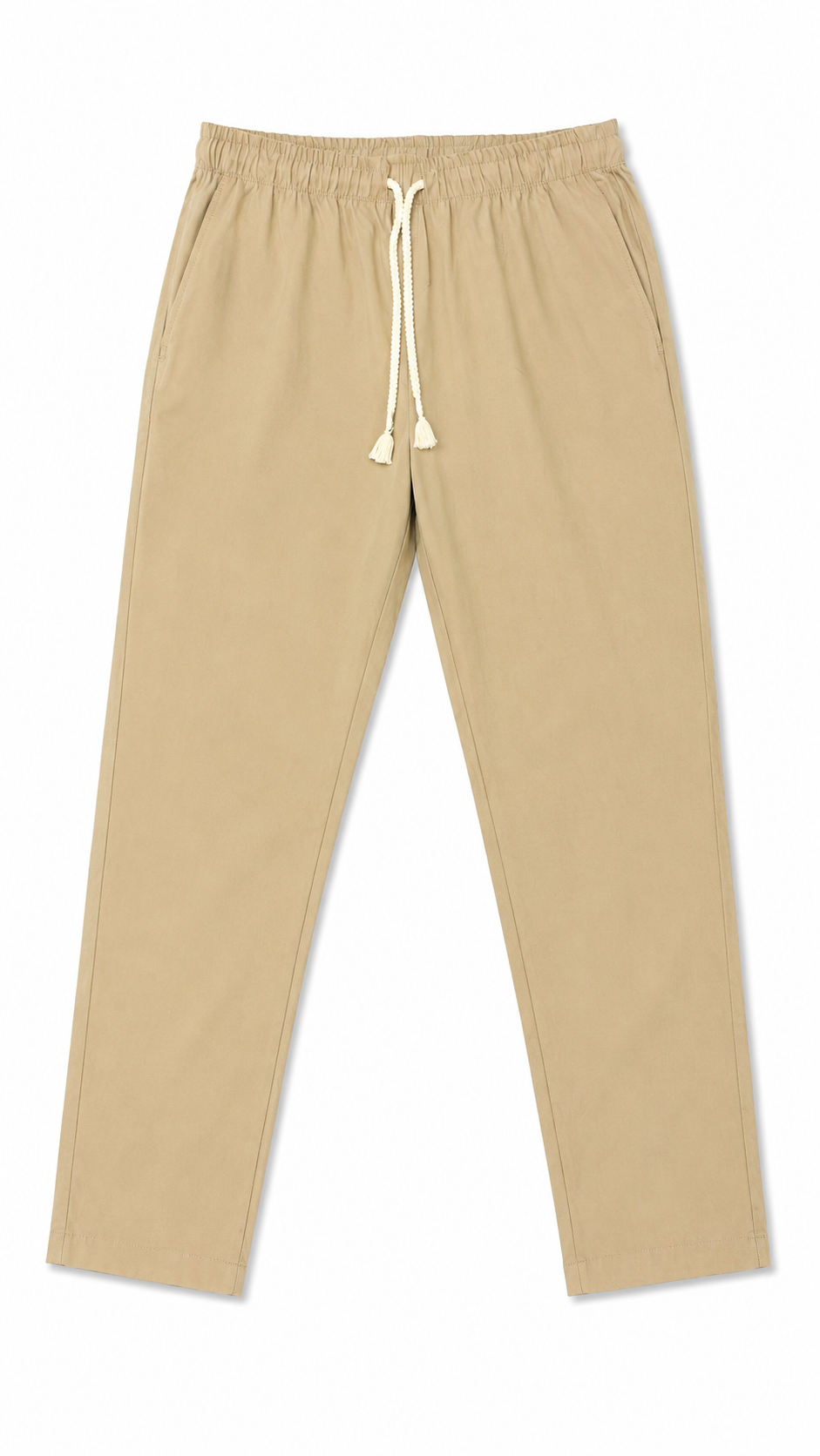 Beige Ease Tailored Pants