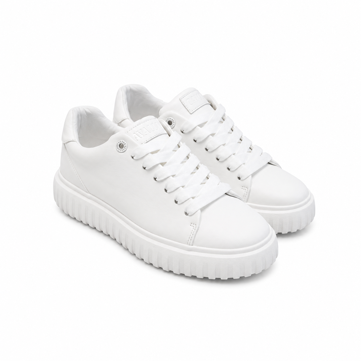 CAVALLI White Platform Sneakers – Full White