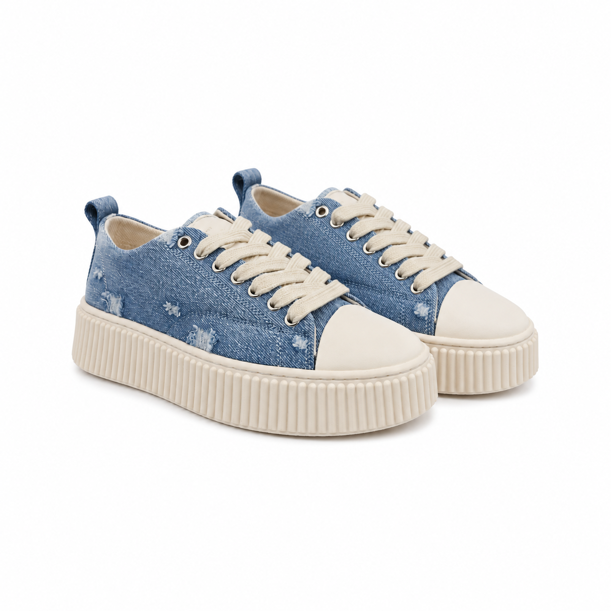 Denim Platform Sneakers