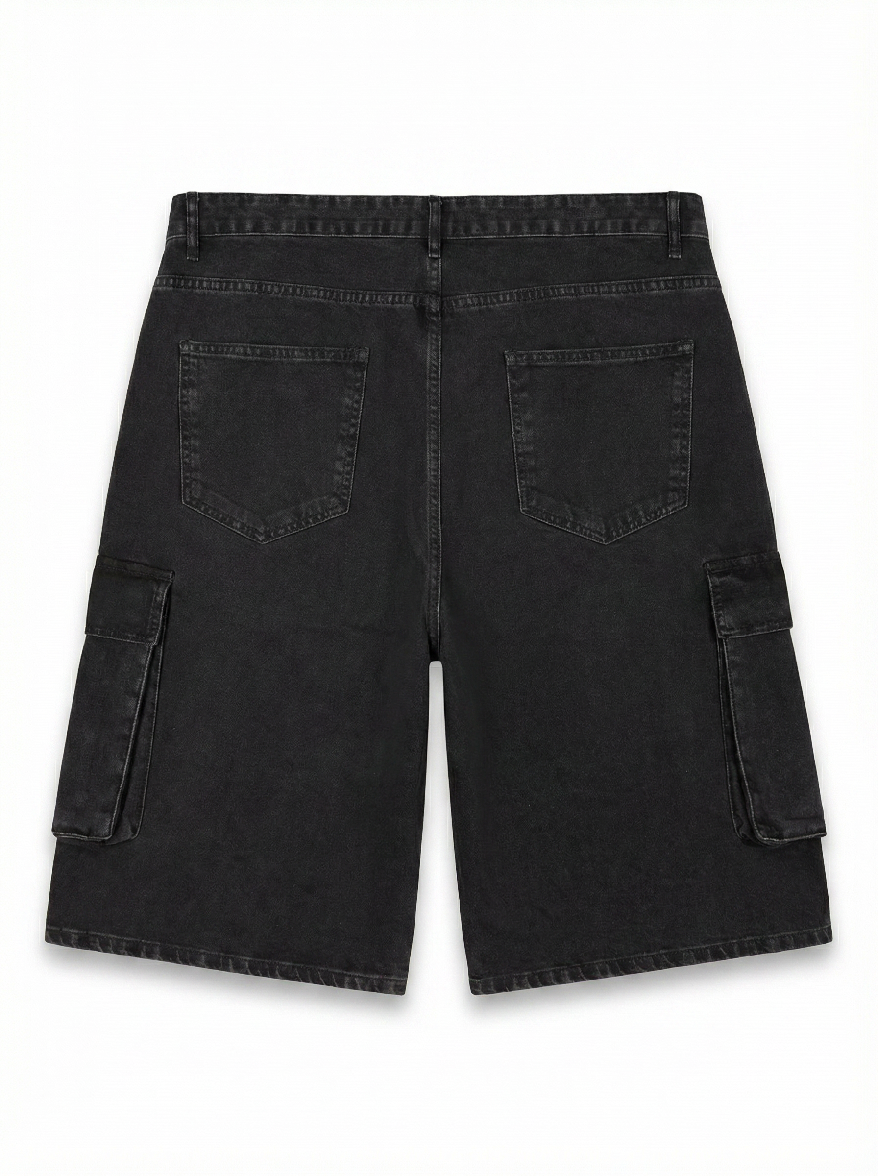 Multi-Pocket Denim Cargo Shorts