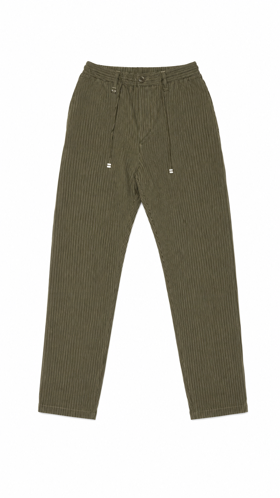 Olive Pinstripe Tailored Pants