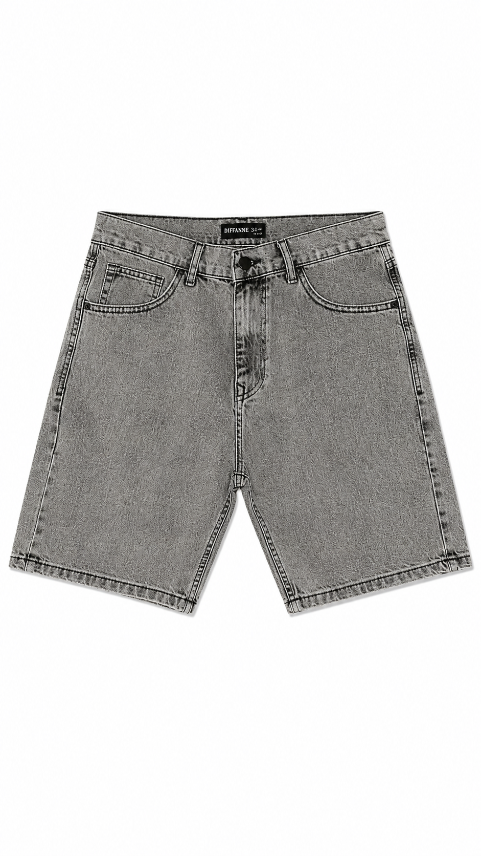 Stone Wash Essential Denim Shorts