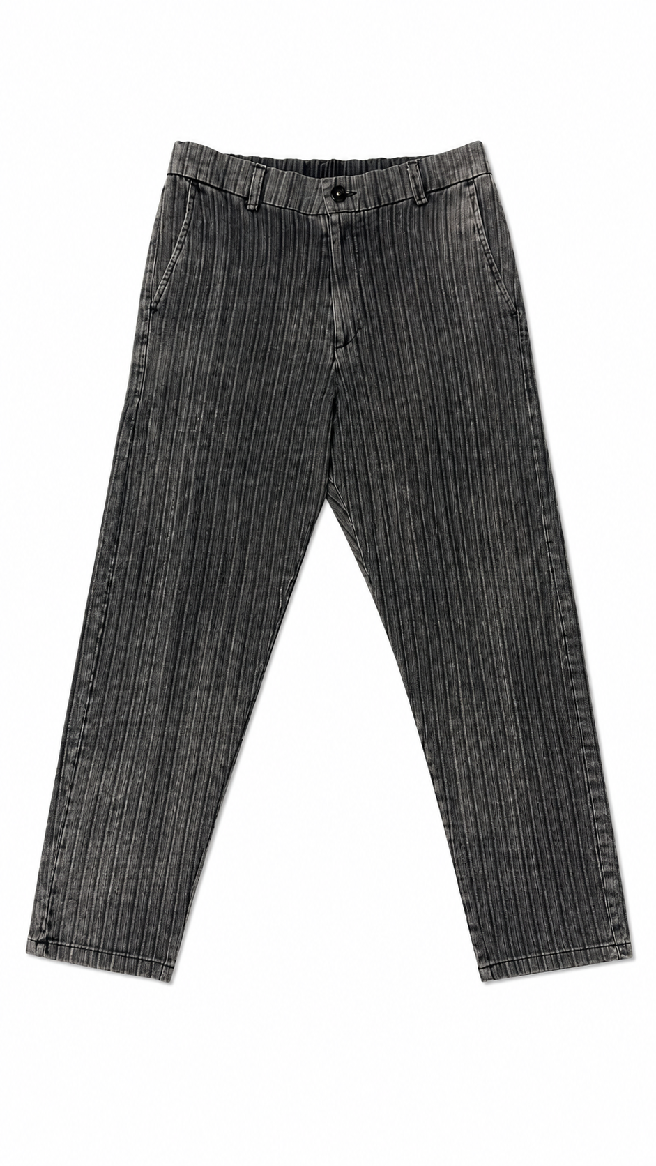 Shadow Stripe Pleated Denim