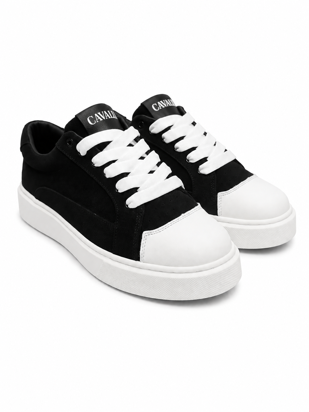 CAVALLI Classic Platform Sneakers – Black & White