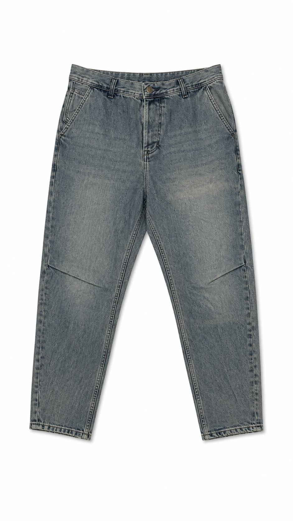 Stone Wash Tapered Jeans