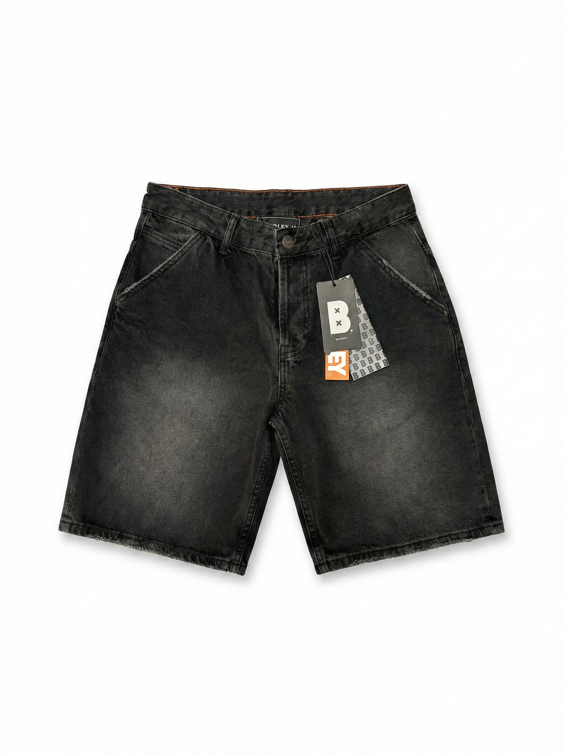 Washed Denim Shorts